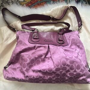 Immaculate COACH ASHLEY Signature Sateen Satchel & Carryall Jacquard - rare Pink